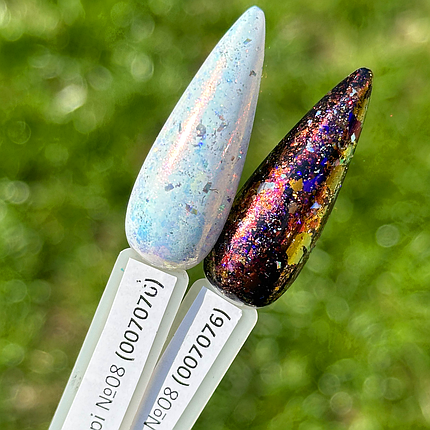 Дзеркальна втирка, пудра "Пластівці Юкі Північне Сяйво", прозорі №8 2 г, фото 2