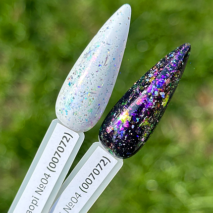 Дзеркальна втирка, пудра "Пластівці Юкі Північне Сяйво", прозорі №4 2 р, фото 2