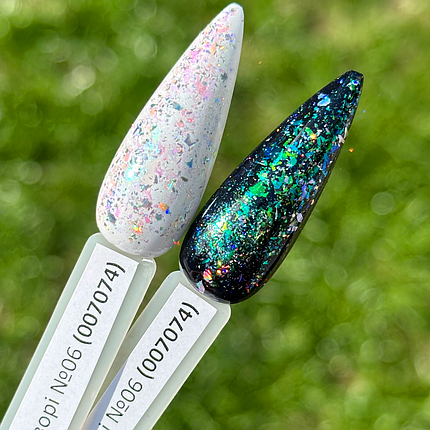 Дзеркальна втирка, пудра "Пластівці Юкі Північне Сяйво", прозорі №6 2 г, фото 2