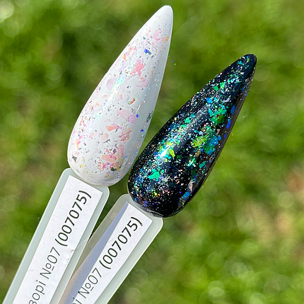 Дзеркальна втирка, пудра "Пластівці Юкі Північне Сяйво", прозорі №7 2 г, фото 2