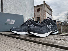 Чоловічі кросівки New Balance 990v3 USA Graphite White сірі з білим, фото 3
