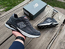 Чоловічі кросівки New Balance 990v3 USA Graphite White сірі з білим, фото 4