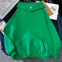 Худи женское спортивное модное стильное молодежное Женское стильное худое с капюшоном,двунитка,42-46 Зеленый