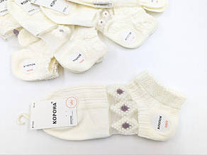 Жіночі короткі шкарпетки Корона, ажурні з прозорими вставками. розмір 36-41, 10 пар/уп мікс