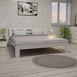 Двоспальне ліжко (дерево) Класик 160х200 Білий
