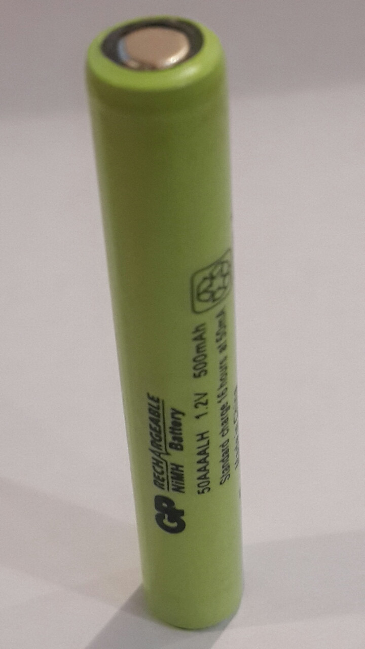 Акумулятор технічний GP 5/4AAAA 1.2 V 500mAh (Ni-Mh)