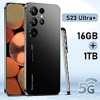 Смартфон S23 Ultra + 6,8-дюймовый большой экран 4G/5G с двумя Sim-картами, 6800 мАч, 16 ГБ + 1 ТБ