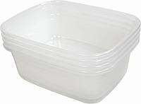 Таз пластиковый для кухонной раковины для мытья посуды на14 литров, (4 штуки)