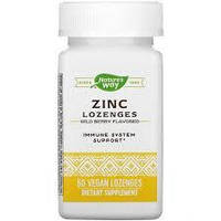 Глюконат цинка, Zinc Lozenges, Nature's Way, 60 пастилок