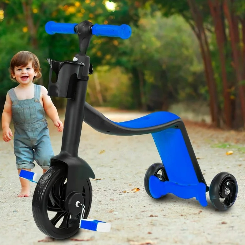 Дитячий трицикл Kids - Love, беговел, самокат, велосипед. Телескопічна ручка, знімні педалі
