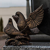 Пара голубей для памятника на могилу 300*410*300 бронза