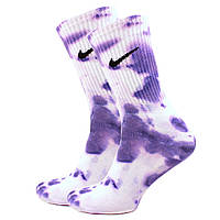 Мужские носки Nike tie-dye 41-45 Color высокие цветные найк тай дай Grape