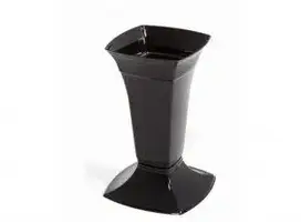 Ваза для квітів 1,8л низька із подставкою 30см (графіт) Lamela