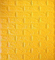 Самоклеющаяся декоративная панель желтый кирпич 700x770x5 мм