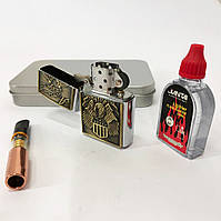 Зажигалка на день рождения N1, Бензиновая зажигалка, Зажигалки подарки AR-540 для мужчин skr