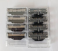 Кассеты мужские для бритья Gillette Mach 3 4 шт (Черные!!!) продается без упаковки ( Жиллетт Мак 3 оригинал)