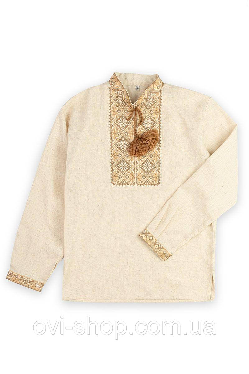 Дитяча вишиванка для хлопчика «Казачок» бежевий