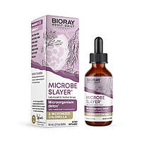 Bioray, Microbe Slayer, засіб для детоксикації мікроорганізмів, без спирту, 2 рідкі унції (60 мл) BX868, фото 2