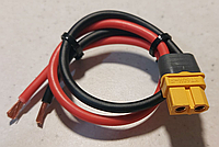 Силовий роз'єм Amass XT60 FEMALE (Мама) кабель живлення AWG12 подвійний 2 м
