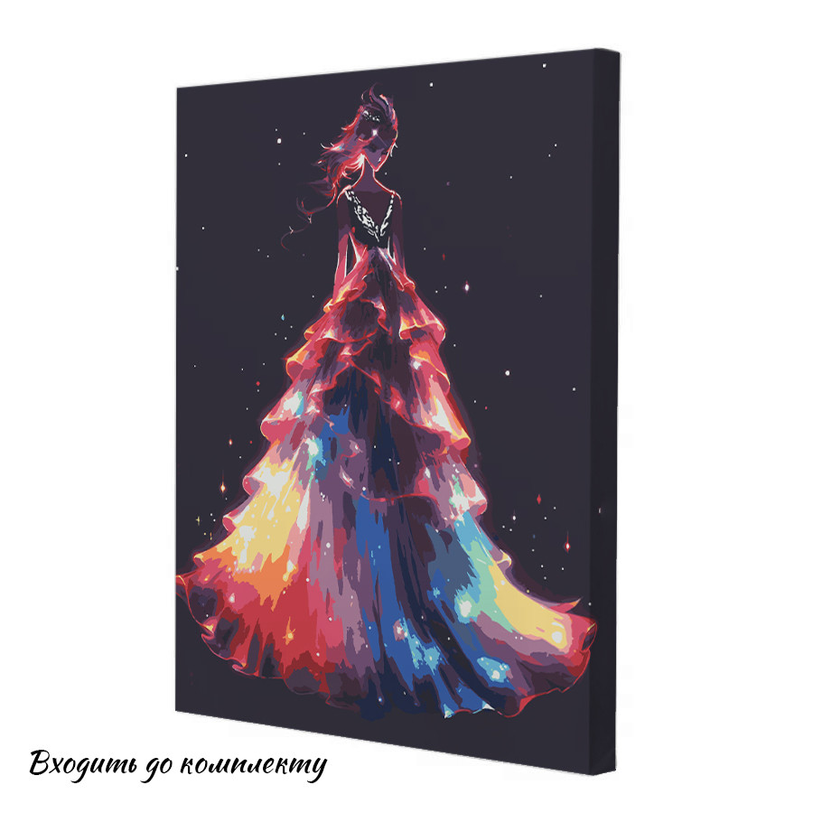 Картина за номерами зі світлодіодною підсвіткою Riviera Blanca Чарівна сукня 40x50 см (ГР-023), фото 1