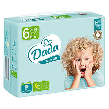 Підгузки Dada Extra Soft 6 дитячі 16+ кг 37 шт