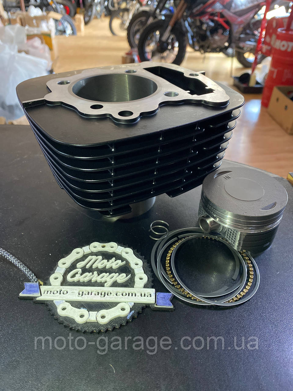 Поршнева к-кт ЦПГ Terrax, LX250GY-3,Tekken, CR6, CR5, Viper, Light,166FММ,165FML, Ø65, 5 мм, H-82 мм/107 мм,P-15 мм, фото 1