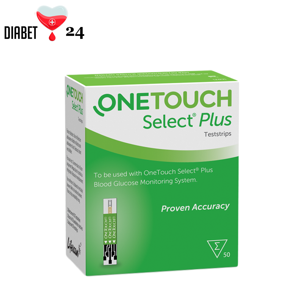 Тест-смужки Ван Тач Селект Плюс (One Touch Select Plus) 50 шт. в 1 флаконі по 50 шт в упаковці