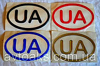 Наклейка "UA" силиконовая 90х60мм.