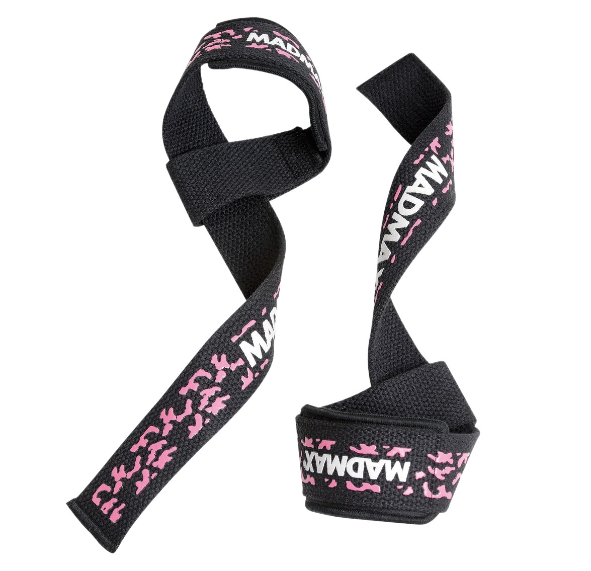 Лямки для тяги MadMax Camo Power Wrist Straps Camo/Pink, фото 1