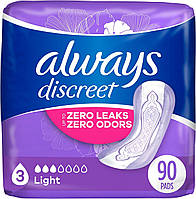 Прокладки Always Discreet при недержании и послеродовом периоде для взрослых, размер 3 (90 шт.)