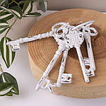 Ключі Чавунні декоративні зв'язка білі 22см
