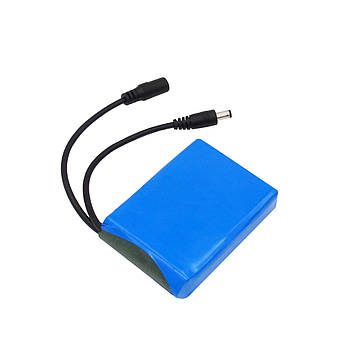 Акумулятор літій-полімерний 6000 mAh 12V з вбудованими роз'ємами DC, фото 1
