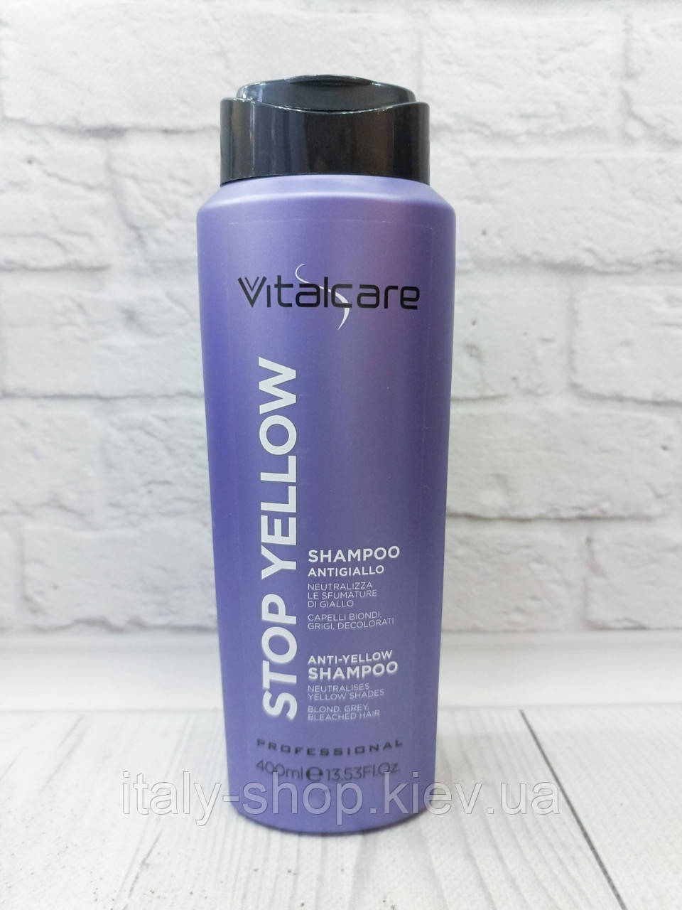 Шампунь професійний Vitalcare Stop Yellow Antigiallo для блондинок та сивого волосся 400 мл Італія, фото 1