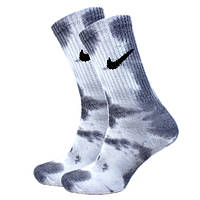 Женские носки Nike tie-dye 36-40 Color высокие цветные найк тай дай Darkness