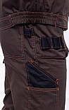 Куртка робоча БРАУНІ, сумішова (65%п/е+35%х/б), темно-коричневий/чорний, фото 3