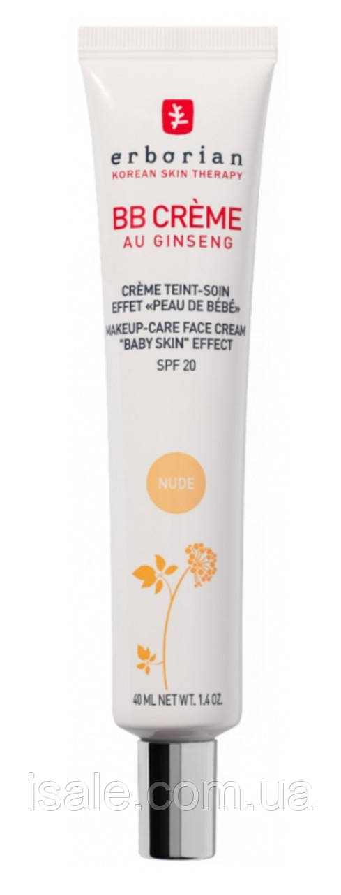 Тонуючий крем для ідеальної шкіри обличчя Erborian BB Cream SPF20 відтінок Nude 40 мл, фото 1
