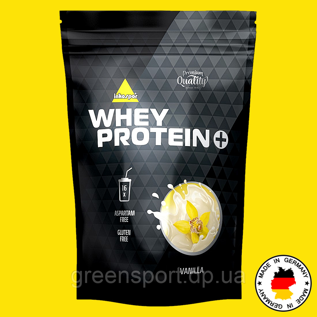 Inkospor Whey Protein 500 г, протеїни, концентрат та ізолят сироваткового білка + казеїн, смак ваніль