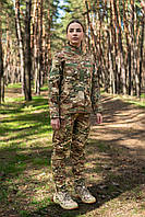 Тактическая форма зсу мультикам рипстоп женская штурмовая военная комплект камуфляж Multicam костюм всу лето