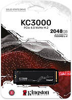SSD накопичувач Kingston KC3000 2048GB PCIe 4.0 NVMe M.2 до 7000 MB/s