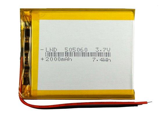 Акумулятор 2000mAh 3.7 v 505060 для навігаторів, рідерів, електронних книг, планшетів