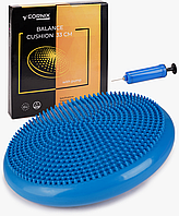 Балансувальна подушка-диск Cornix 33 см (сенсомоторна) масажна XR-0054 Blue Не медли покупай!
