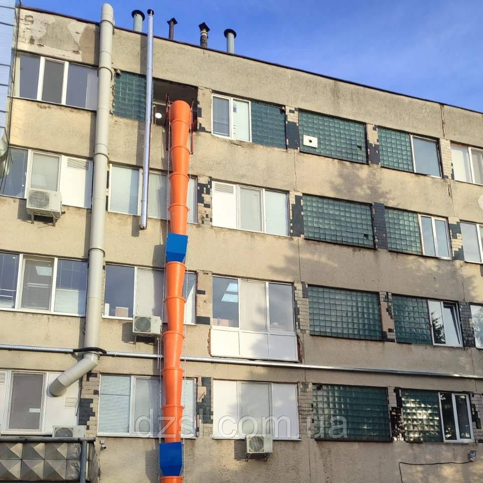 Сміттєскидач 10 м, сміттєспуск будівельний, рукав для скидання сміття