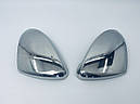 Накладки на зеркала (2 шт, нерж) - Volkswagen Touran 2015 - 2018 (TAN24), фото 3