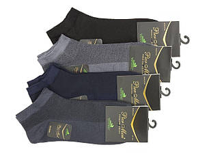 Чоловічі шкарпетки короткі Pier Men однотонні бамбук сітка, ароматизовані без шва, 41-44 6 пар/уп мікс кольорів