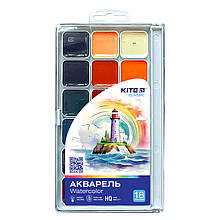 Фарби акварельні Kite Classic 18кол. пласт.кор. K-066