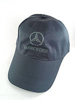 Кепка мужская Mercedes Бейсболка однотонная на липучке MERCEDES Автомобильные кепки мерседес Серая лето