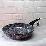 Сковорода EDENBERG EB-9155 26 см, Сковорідка без кришки литий алюміній з гранітним антипригарним покриттям, фото 7