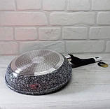 Сковорода EDENBERG EB-9155 26 см, Сковорідка без кришки литий алюміній з гранітним антипригарним покриттям, фото 9