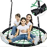 Садова гойдалка 240кг Tini Mini Pro діаметр 120см качеля зелена кокон, фото 4