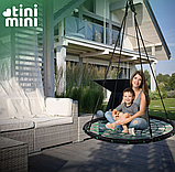 Садова гойдалка 240кг Tini Mini Pro діаметр 120см качеля зелена кокон, фото 5